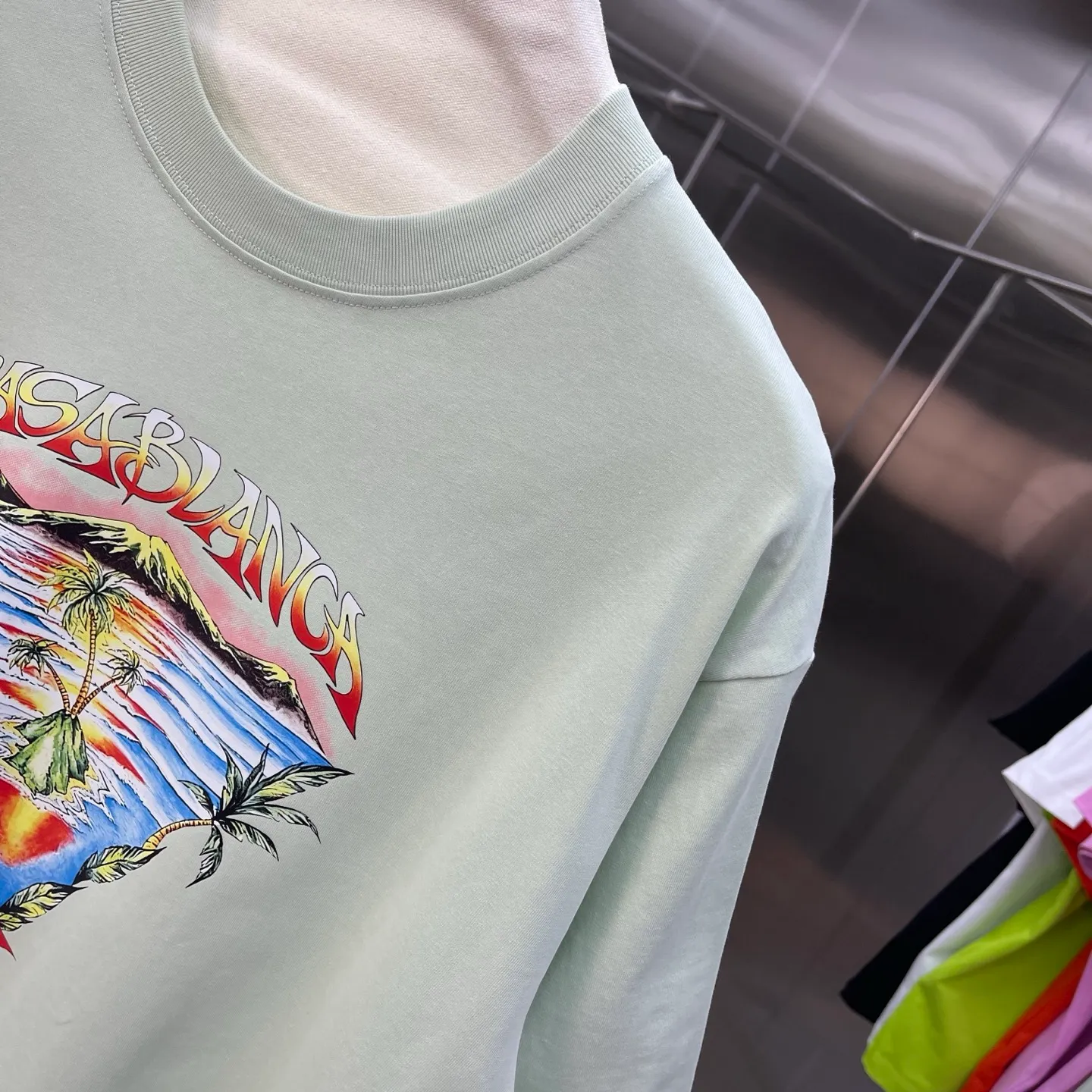 New Arrival Casablanca Classic Series T ～ ， ， 。 ， Classic ， In Stock ！ ：White Black Light Green Orange Pink（5 ） Size：S M L XL XXL